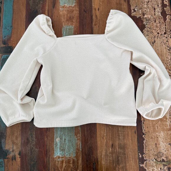 Madewell Crepe Square Neck Puff Sleeve Top Size S - Picture 8 of 10